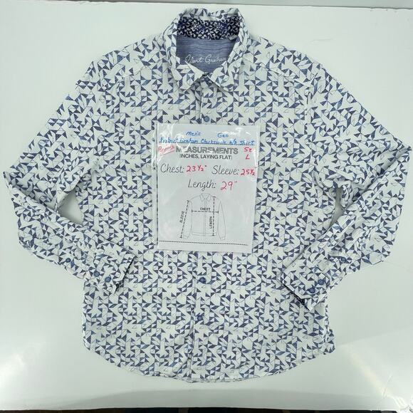 Robert Graham Men's Clarksville Long Sleeve Shirt, Button Down Geo Pattern Sz. L - Picture 10 of 10